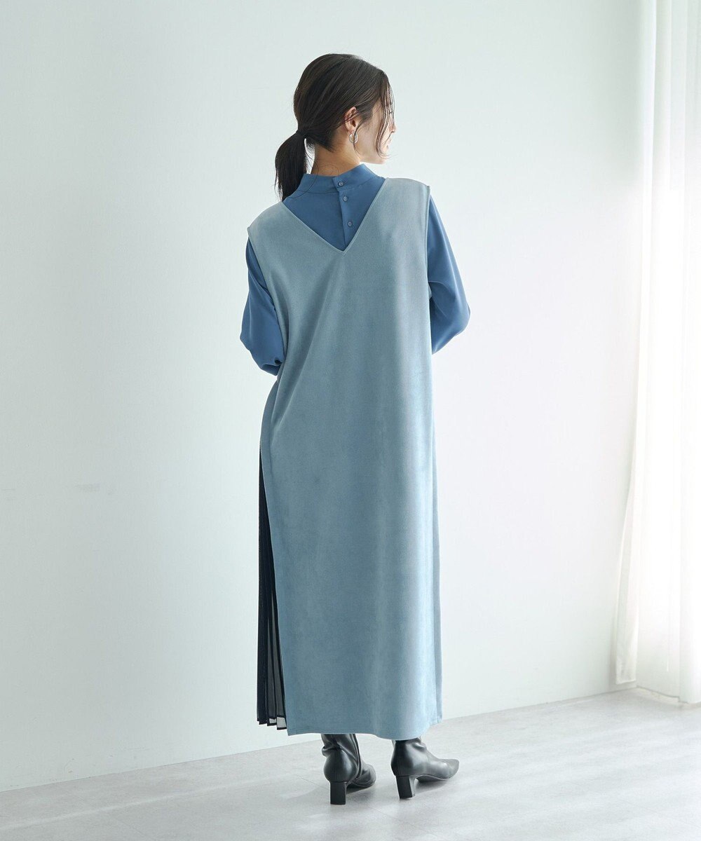 YECCA VECCA 【2点SET】ブラウスセットプリーツMIXジャンスカ 