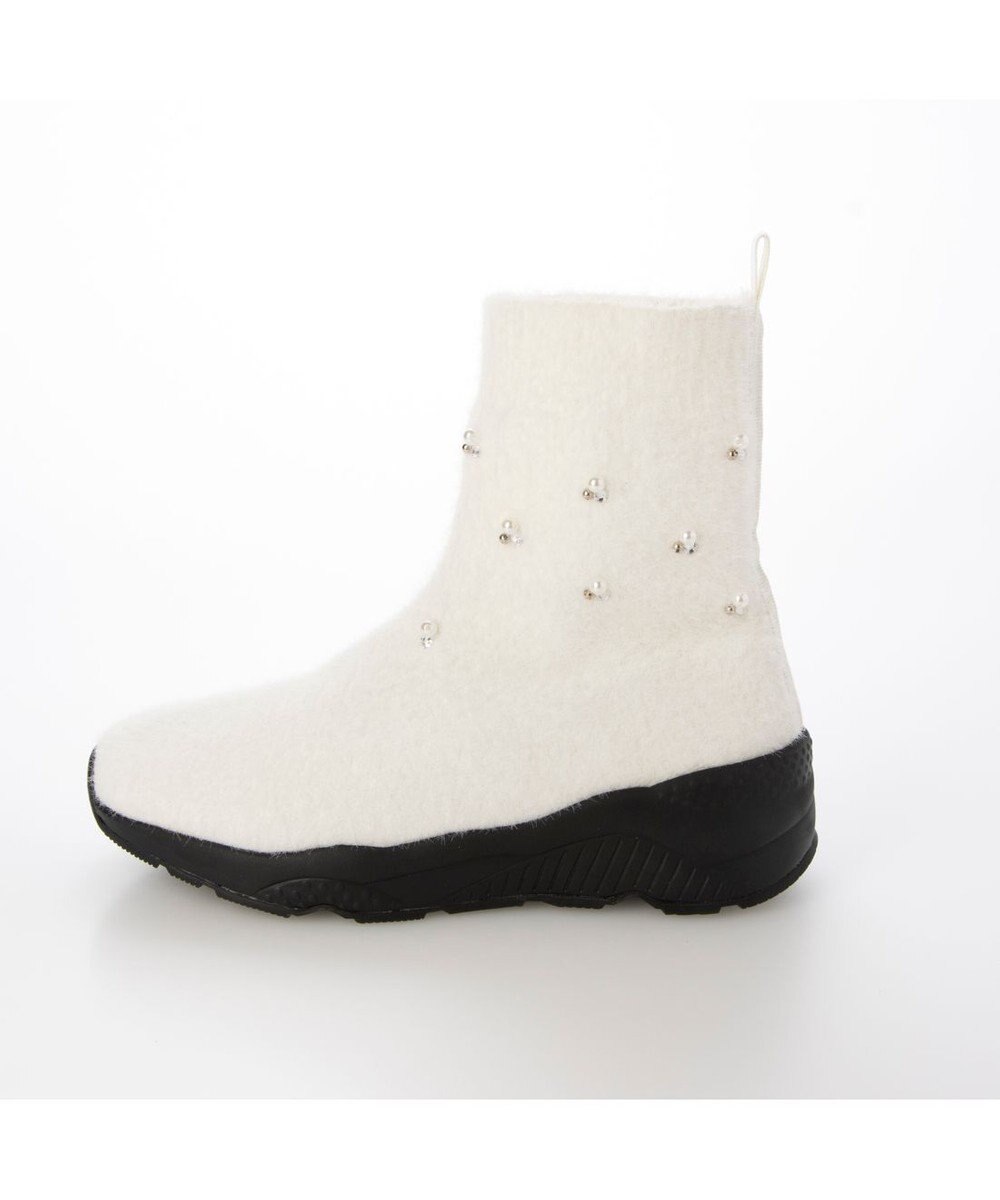 MODE ET JACOMO <carino>ビジュー付きニットブーツ 