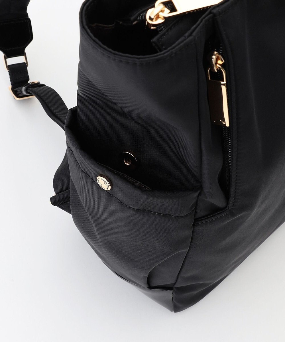 LA BAGAGERIE ツイルナイロン×エナメル リュックサック 