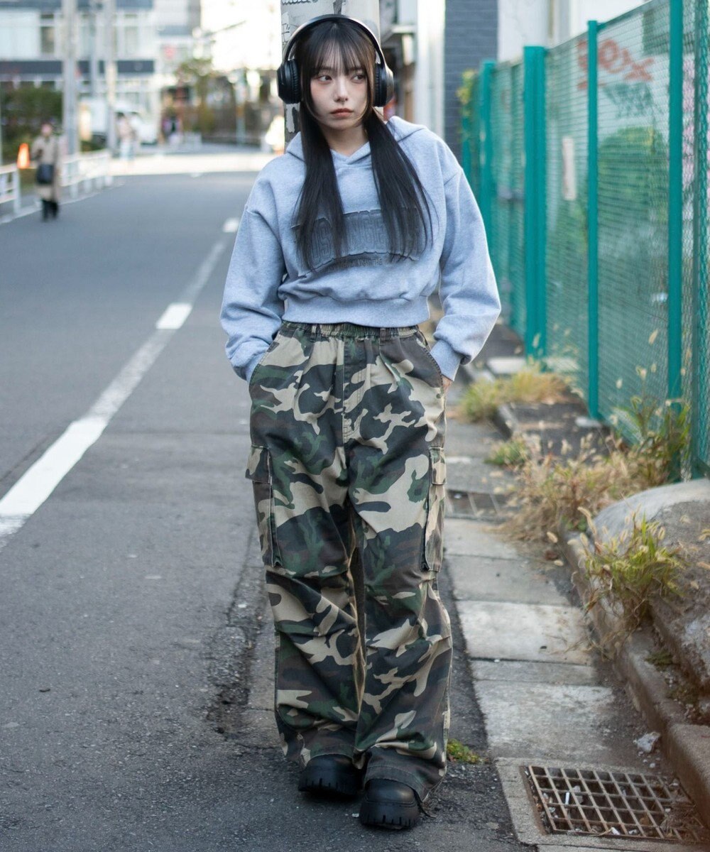 WEGO 【ユニセックス着用ITEM/SMLサイズ展開】イージーワイドカーゴパンツ 