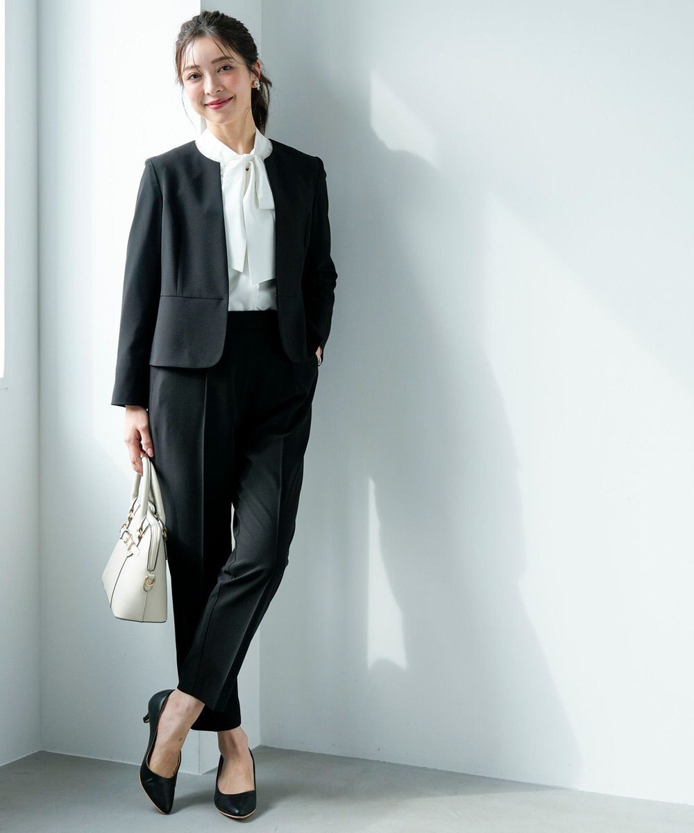 ANY SIS S 【セットアップ対応】セレモニーダブルクロス テーパードパンツ 