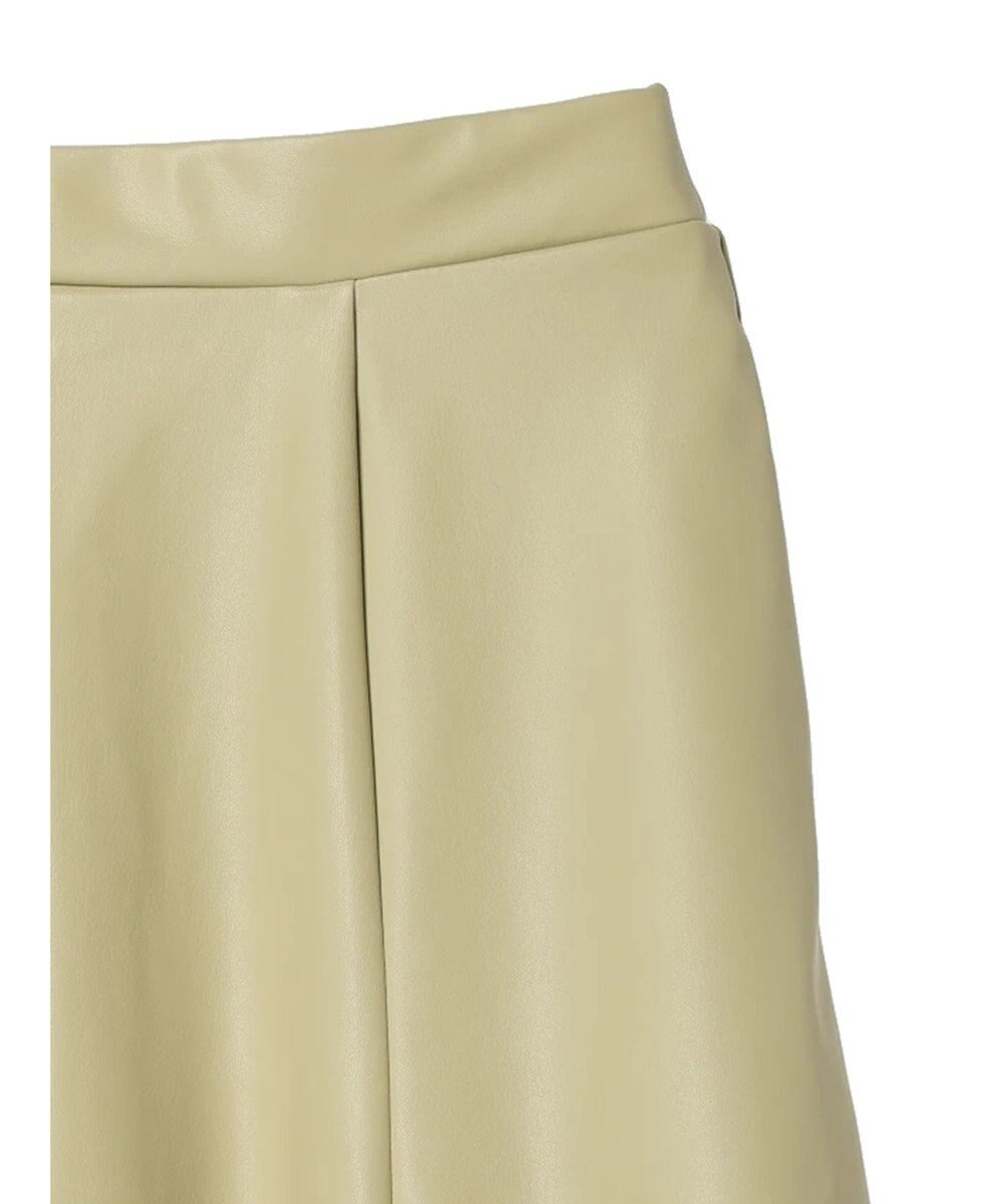 Green Parks レザーライクキリカエＡラインスカート 