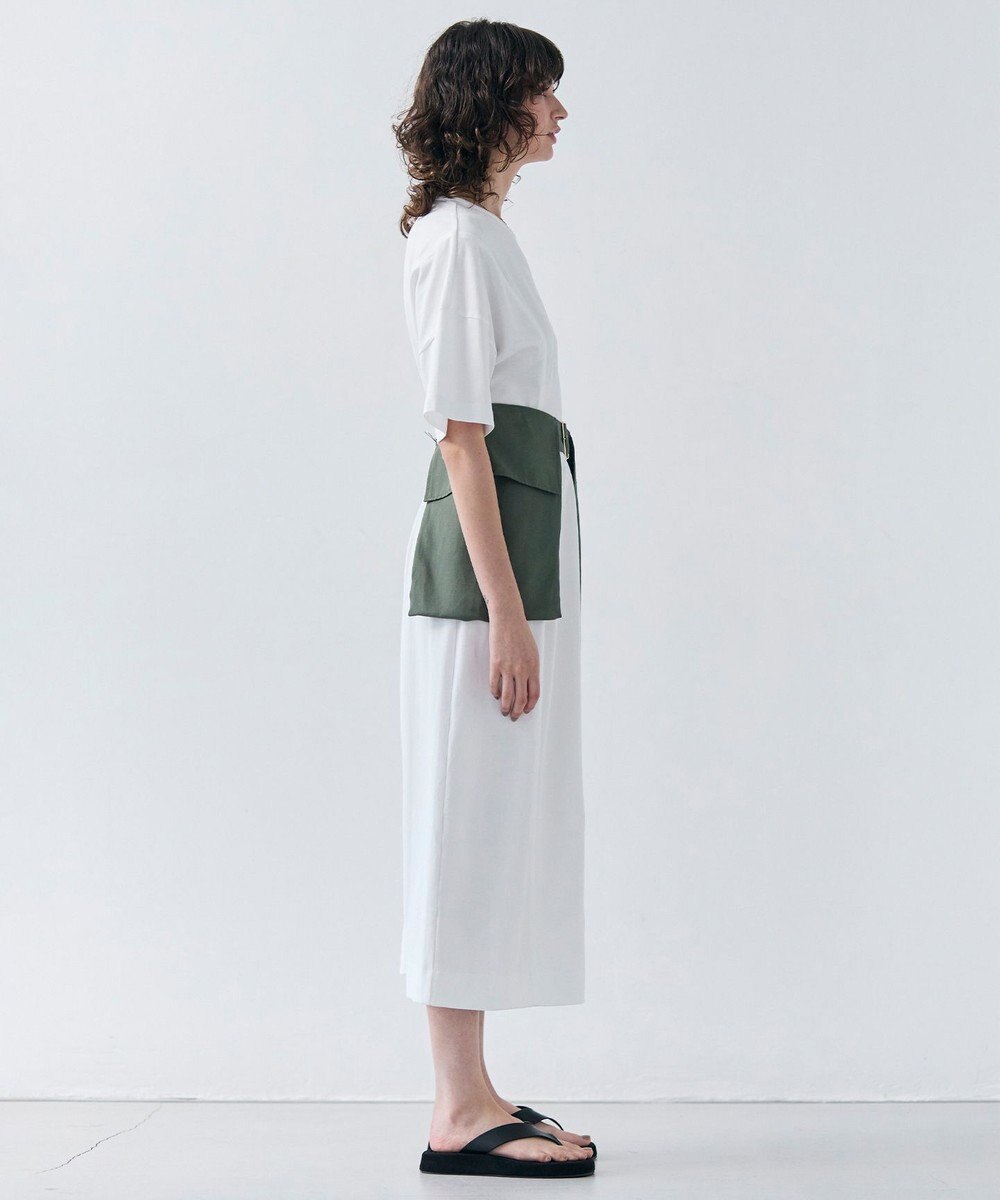 BEIGE， 【洗える】BERNARD / リネンワイドポケット付きラップベルト 