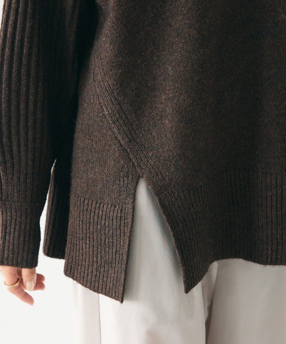 CRAFT STANDARD BOUTIQUE 編み違い斜めスリットニットチュニック 