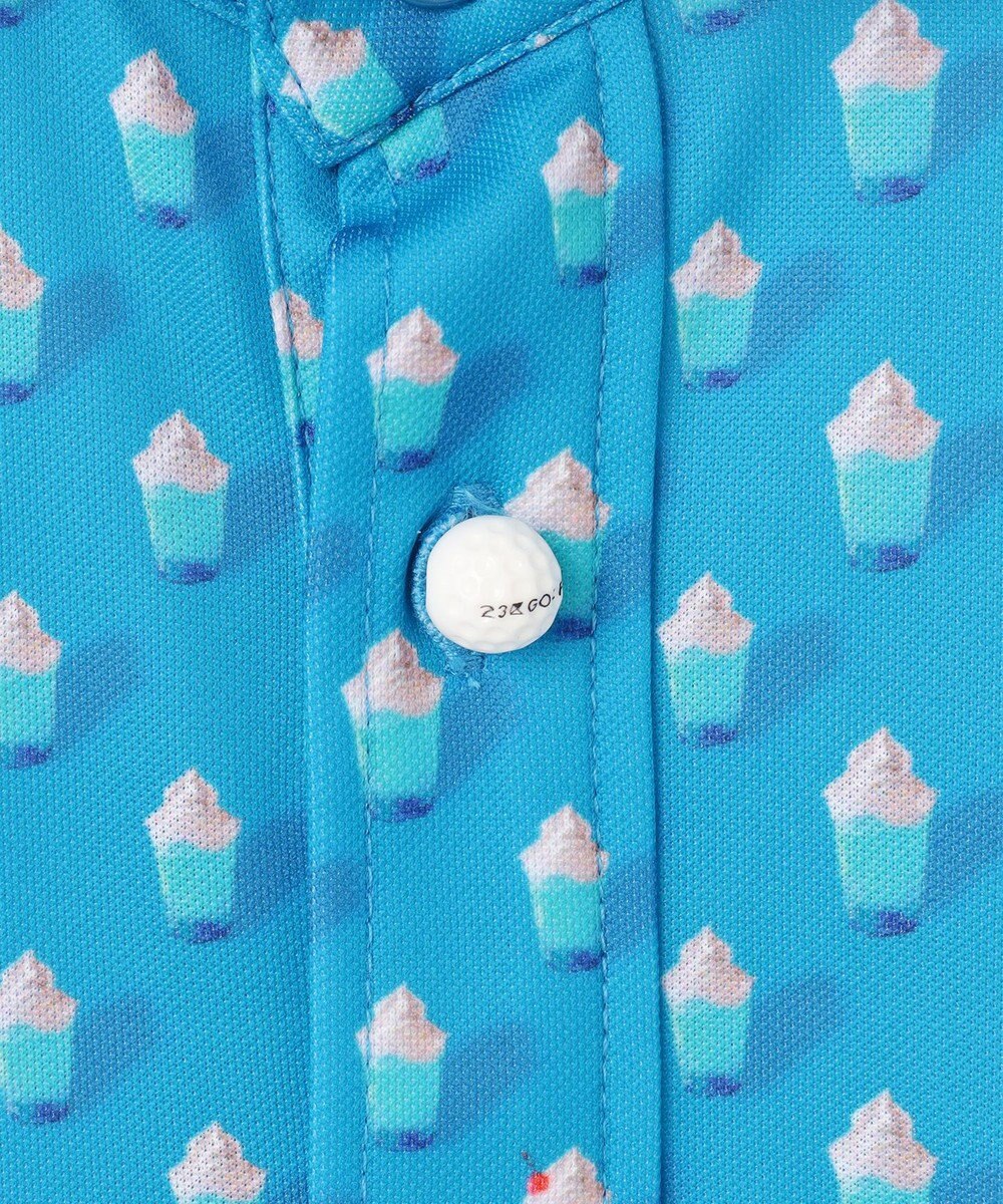 23区GOLF 【MEN】【接触冷感・UVケア・吸水速乾】アイス柄 ポロシャツ 