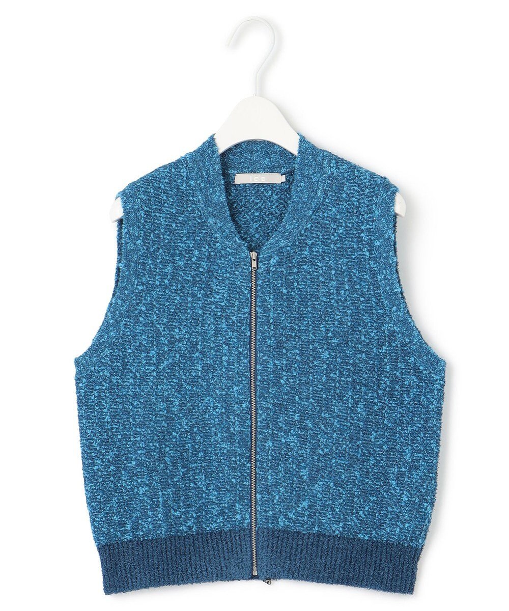 ICB 【洗える】 カラーニットツイード ベスト 