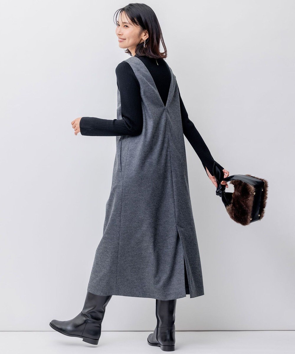 23区 【洗える】ウーステッドウール リブ ニット 