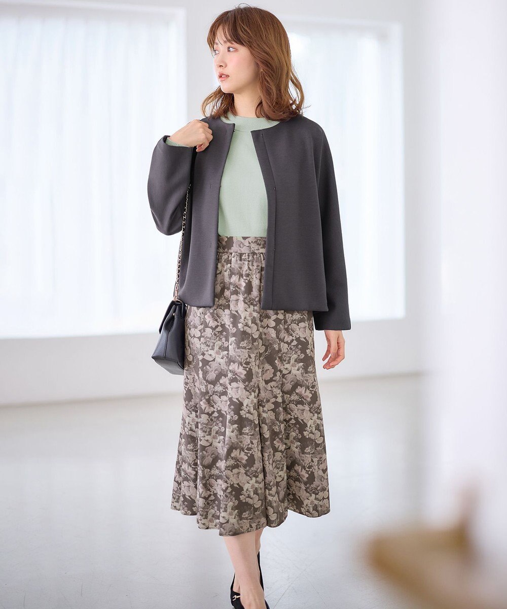 ANY SIS 【洗える】フルブルームフラワープリント スカート 