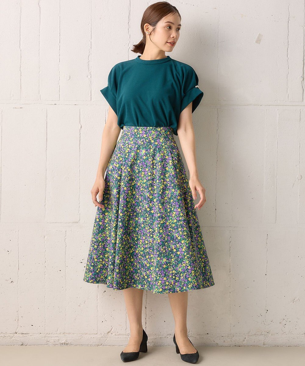 組曲 【23AW】フラワープリント ドラマティック スカート 