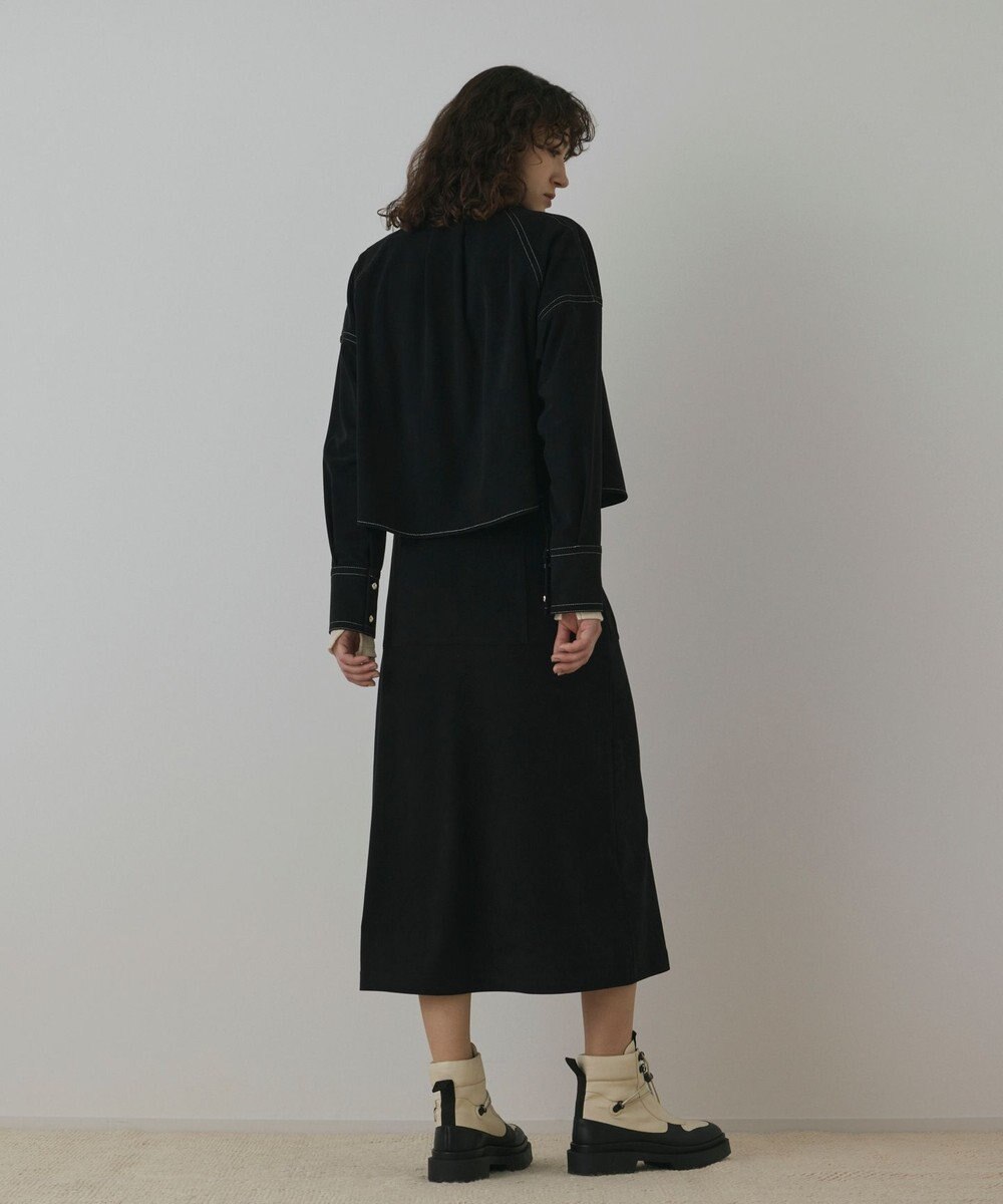 GRACE CONTINENTAL フェイクスウェードブラウス 