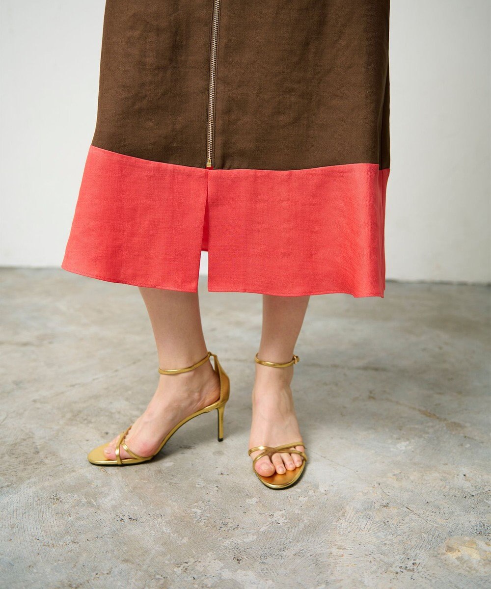 GRACE CONTINENTAL バイカラージップスカート 