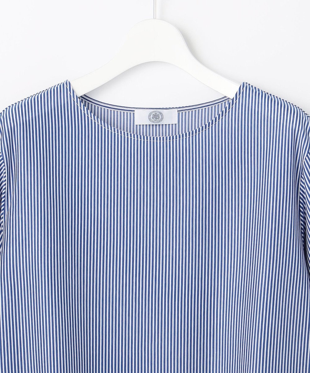 J.PRESS LADIES L 【一枚で着映え】ストライプレース クルーネック カットソー 