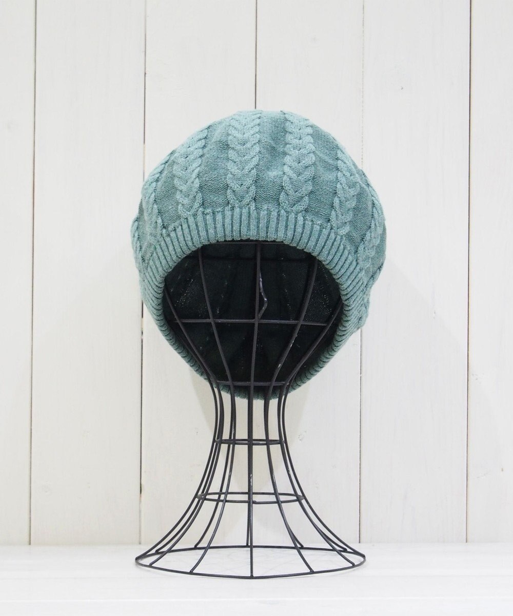 石田製帽 オーガニックコットン アラン編みベレー 