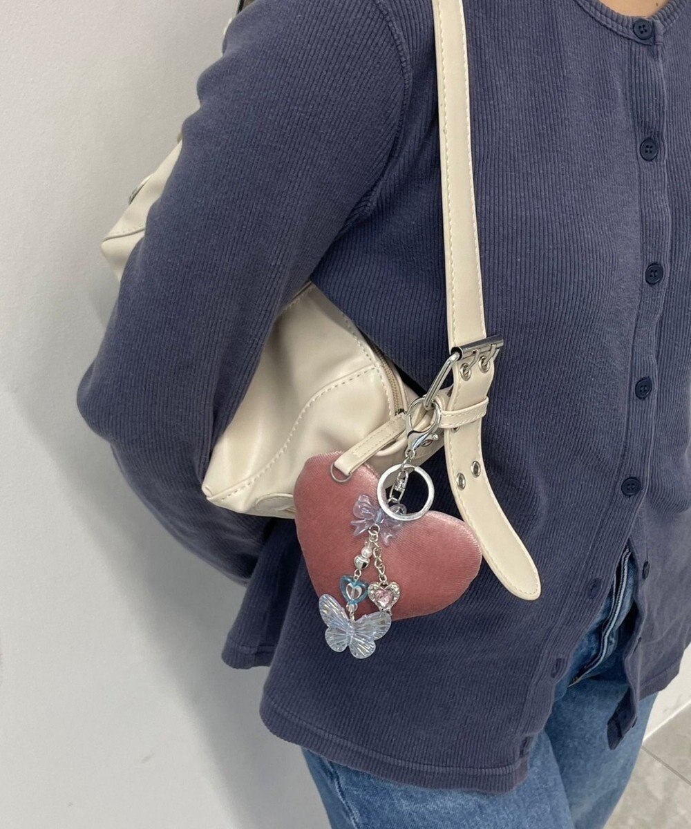 WEGO ベロアハートキーホルダー 