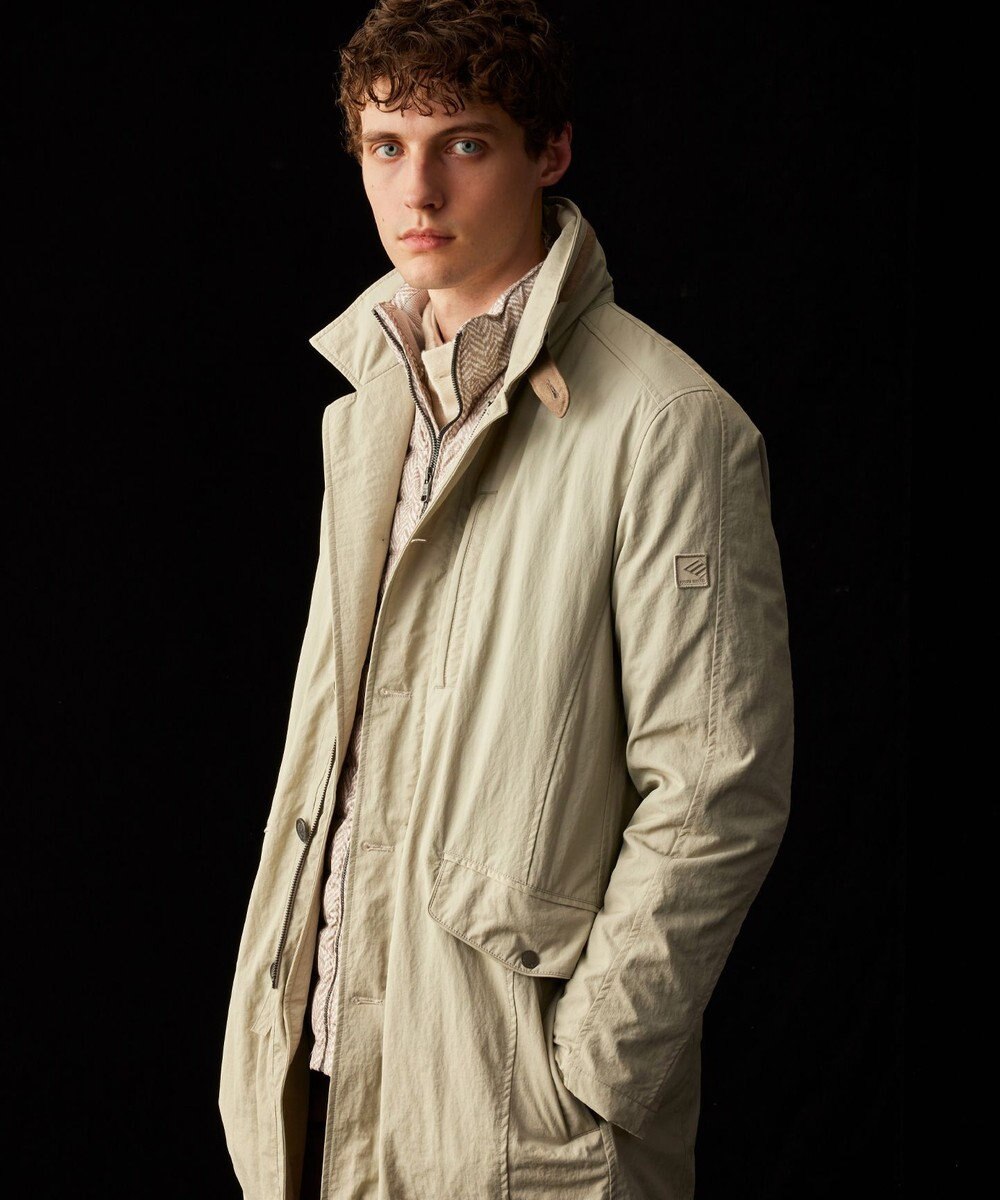 JOSEPH ABBOUD 【3WAY/撥水/INフード/ダウンライナー付】3ハイカウントツイル×パウダータフタ ダウン コート 