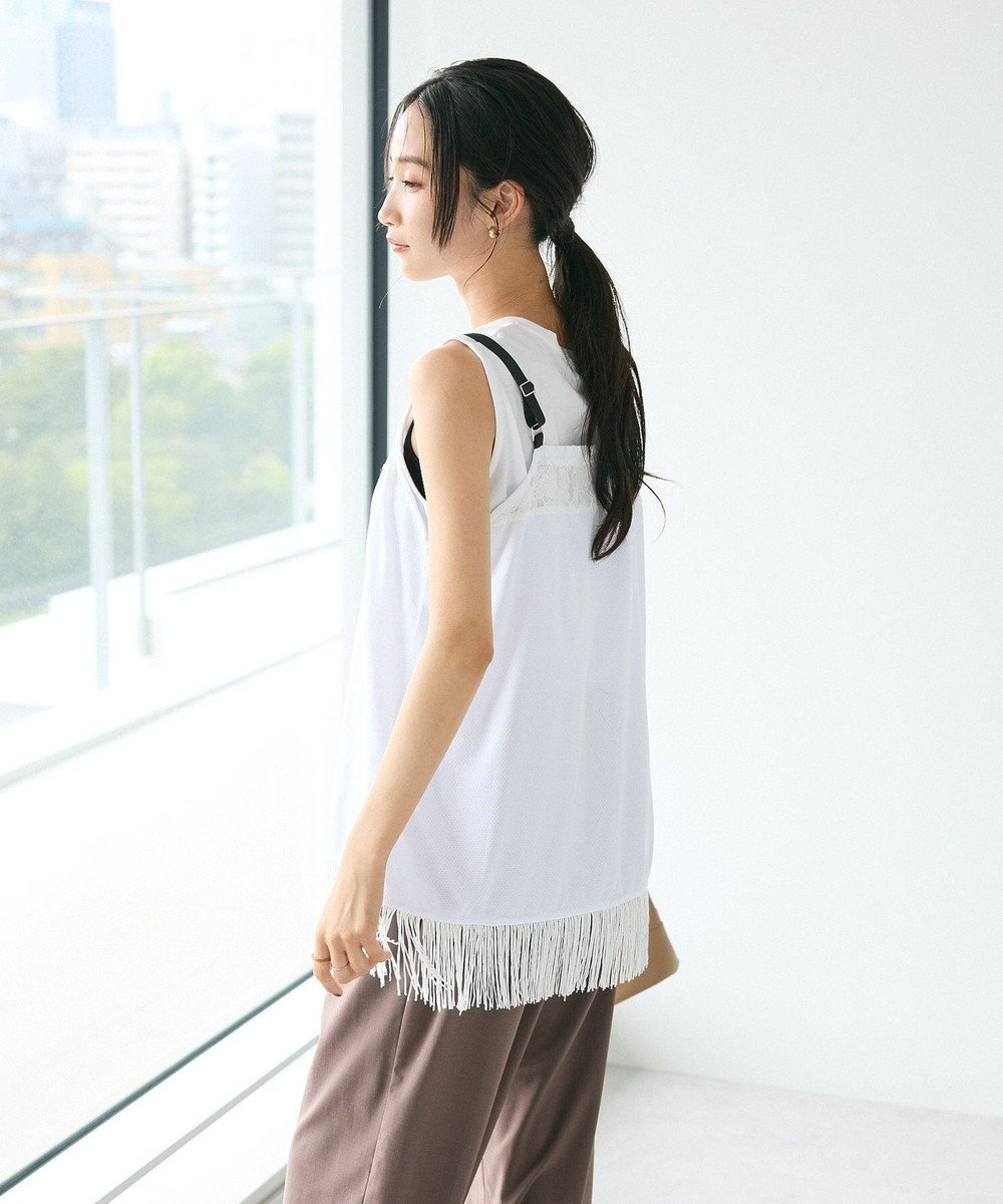 CRAFT STANDARD BOUTIQUE レース切替フリンジビスチェ 