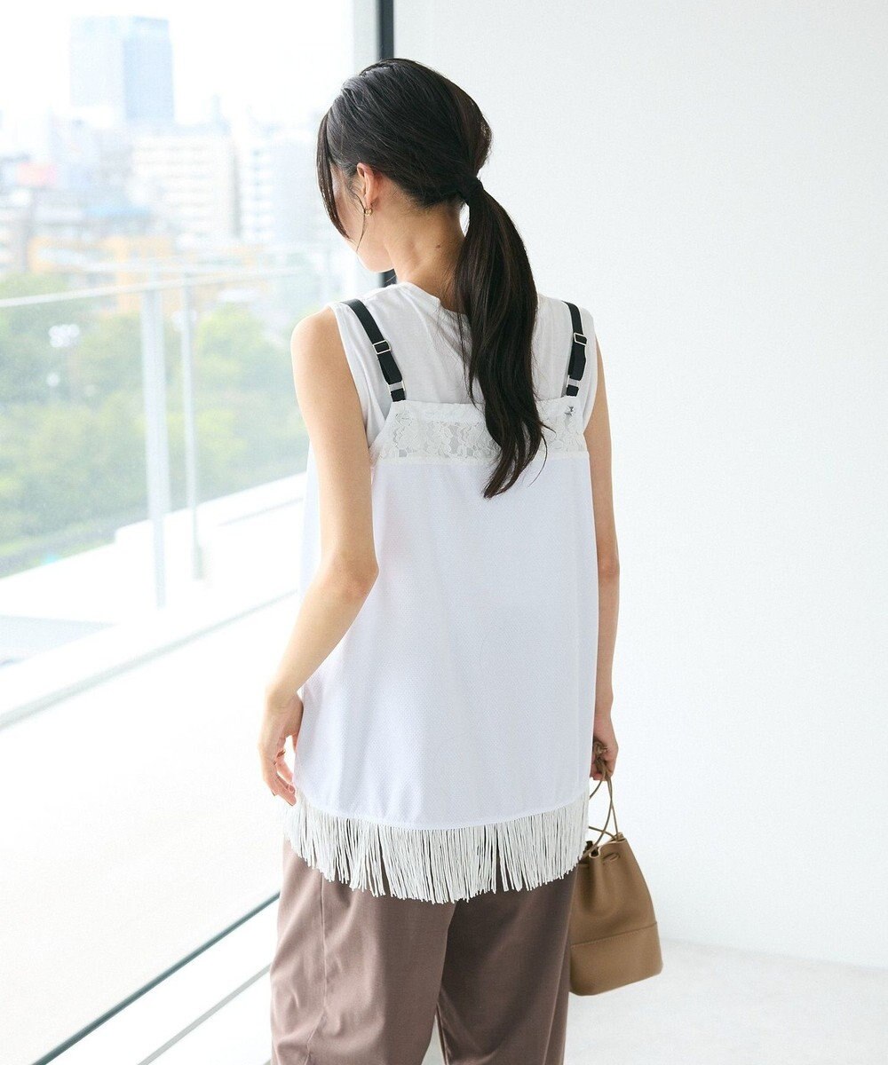 CRAFT STANDARD BOUTIQUE レース切替フリンジビスチェ 