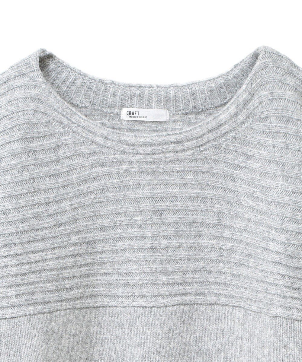 CRAFT STANDARD BOUTIQUE 編み違い斜めスリットニットチュニック 