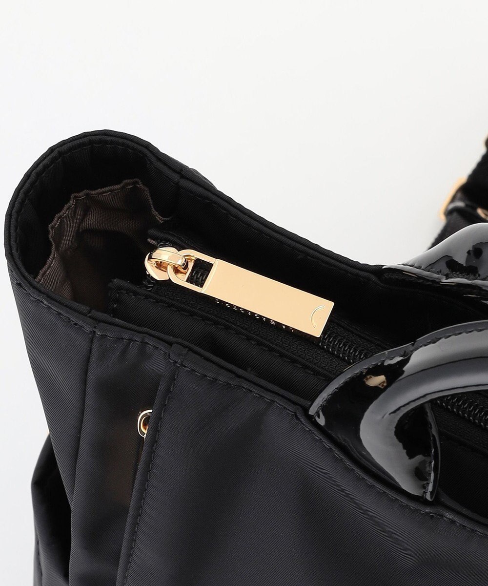 LA BAGAGERIE ツイルナイロン×エナメル リュックサック 