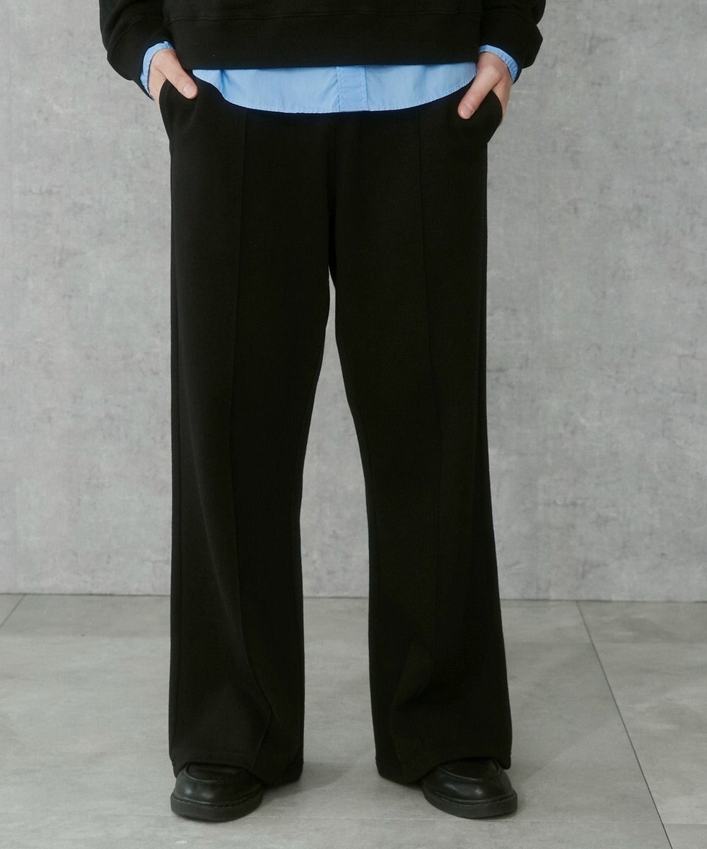 WEGO 【ウエストゴム】スウェットフレアパンツ 