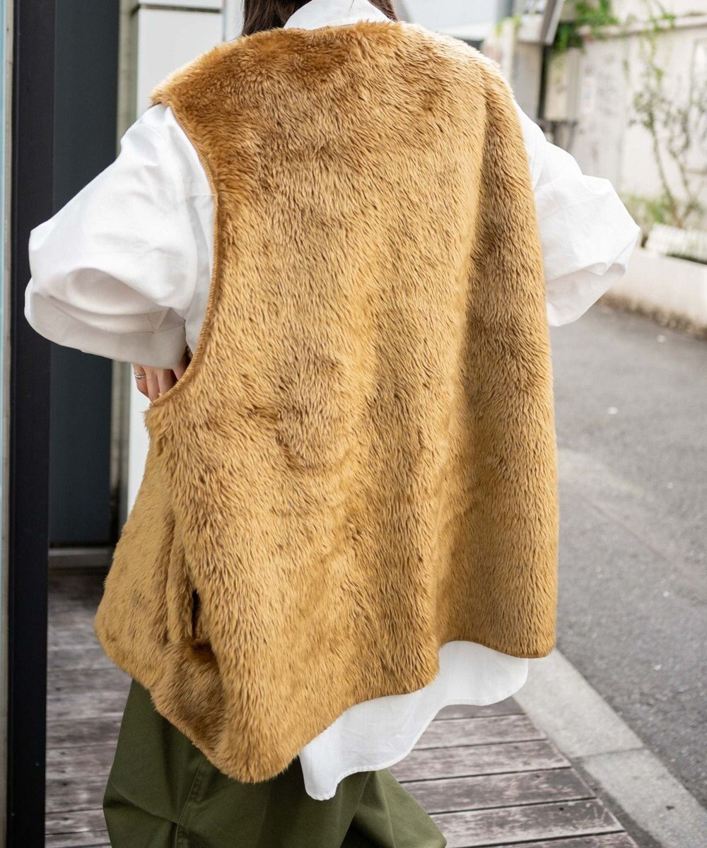 WEGO フェイクファーBIGベスト 