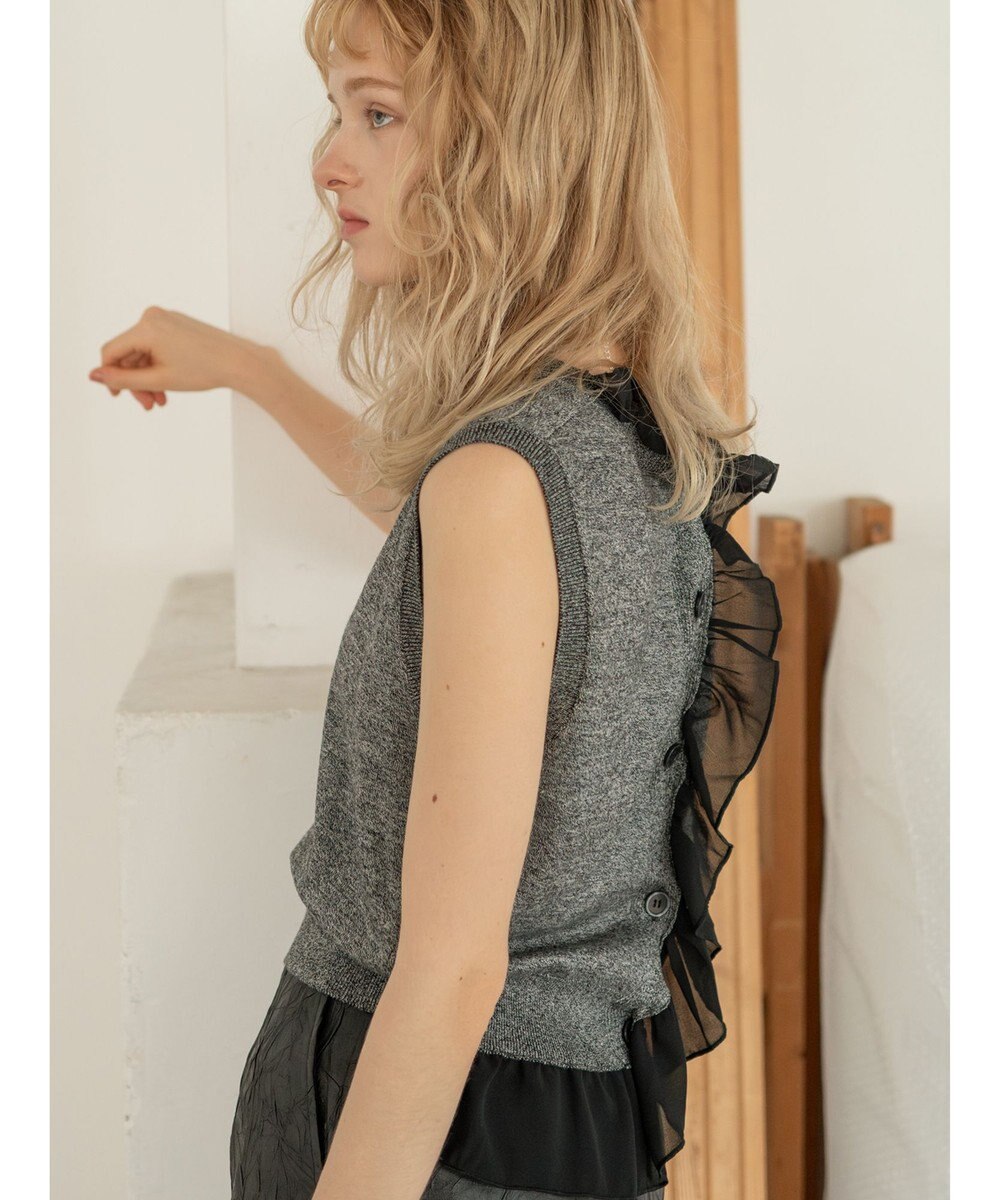 Te chichi シフォンフリルニットベスト 