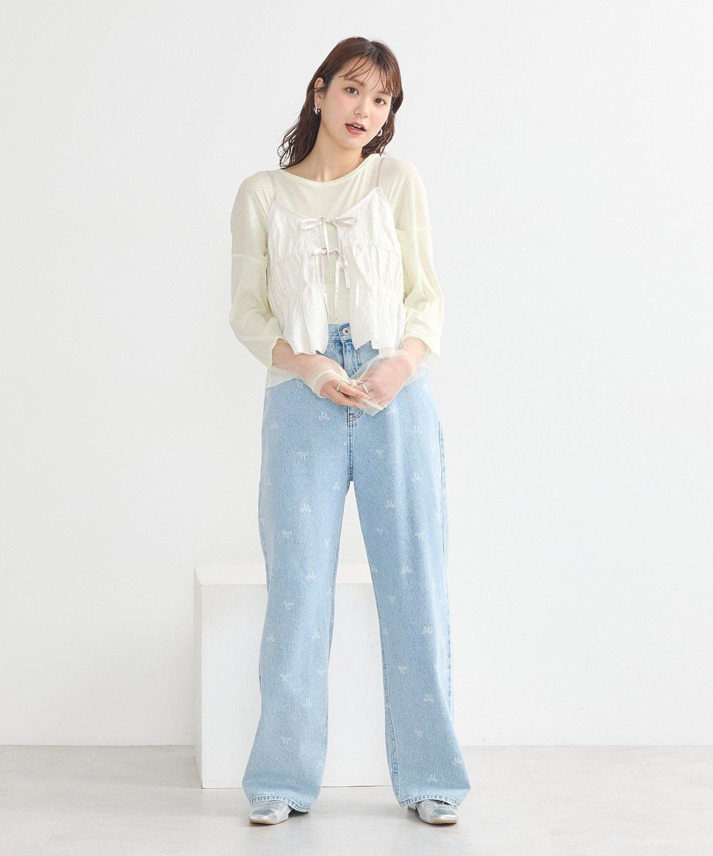 earth music&ecology ラメシアースリーブプルオーバー 