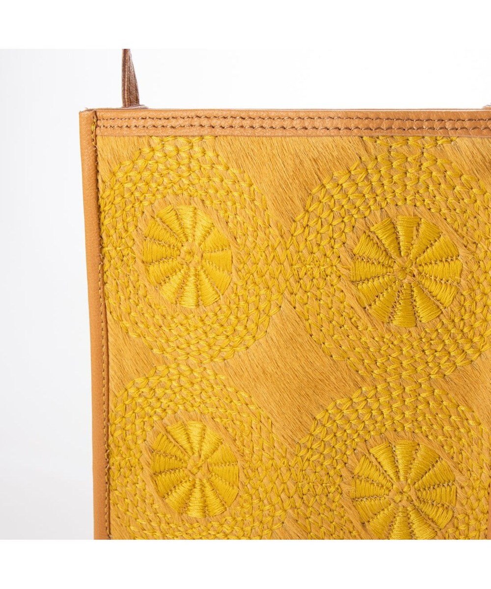 UNBILLION ペルケ perche / WEB別注ハラコタイプサークル刺繍ショルダーバッグ 