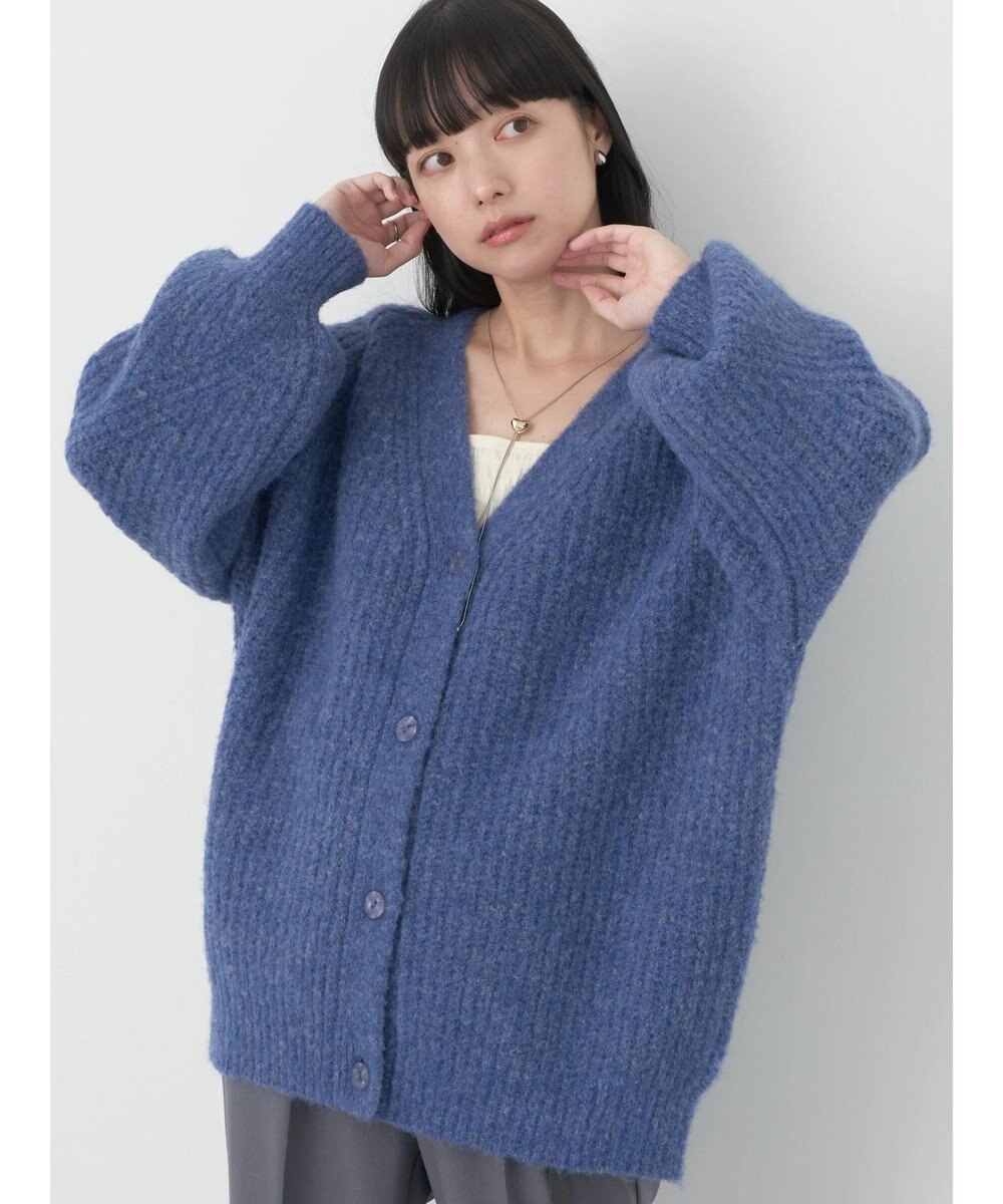 earth music&ecology フワフワＭＩＸヤーンカーディガン 