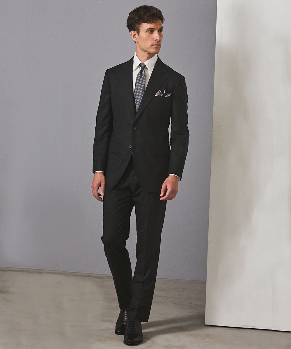 GOTAIRIKU シワになりにくい【御幸毛織/みゆきけおり】Superio160 スーツ_ブラックチェック 