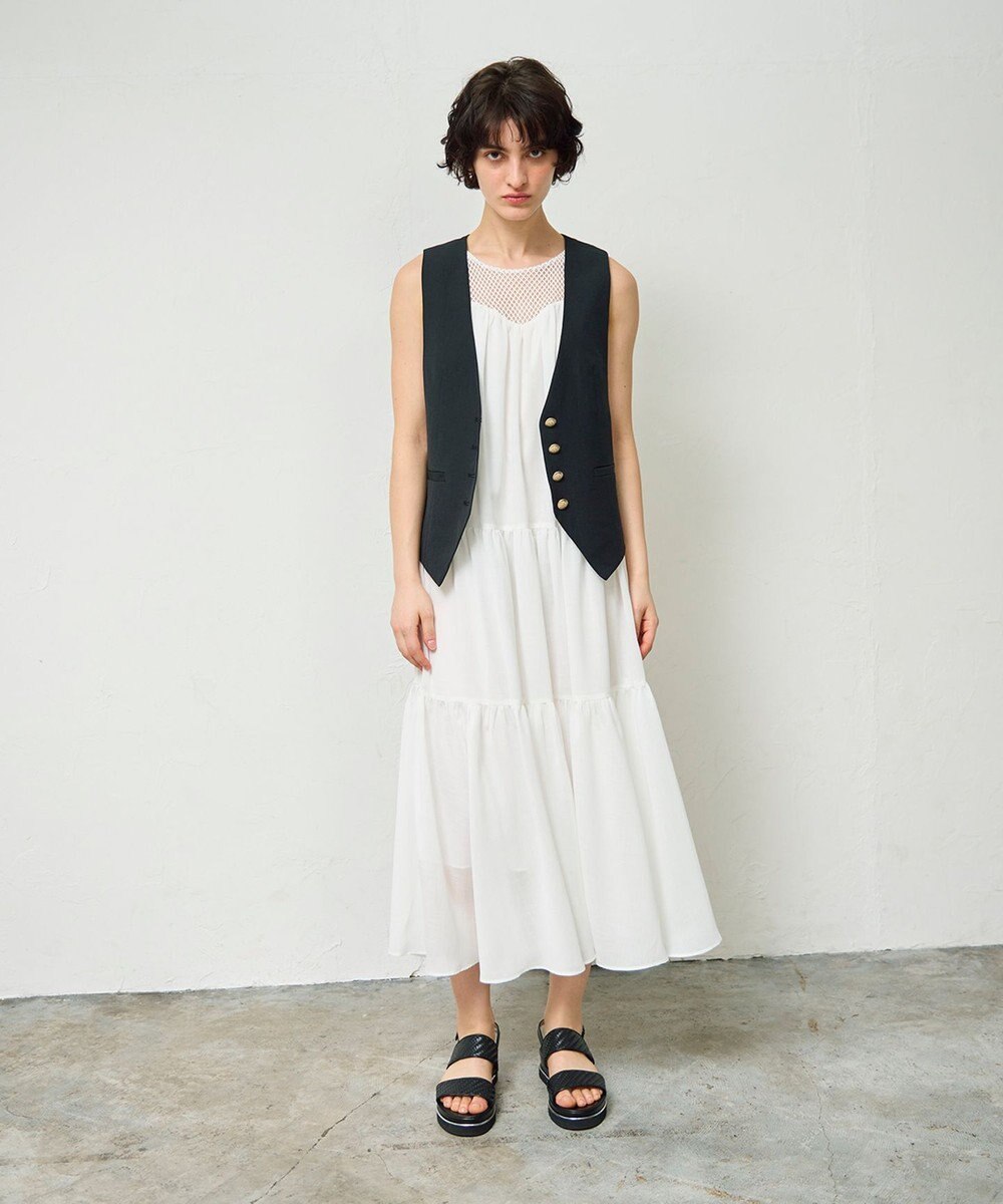 GRACE CONTINENTAL シアードレープマキシ 