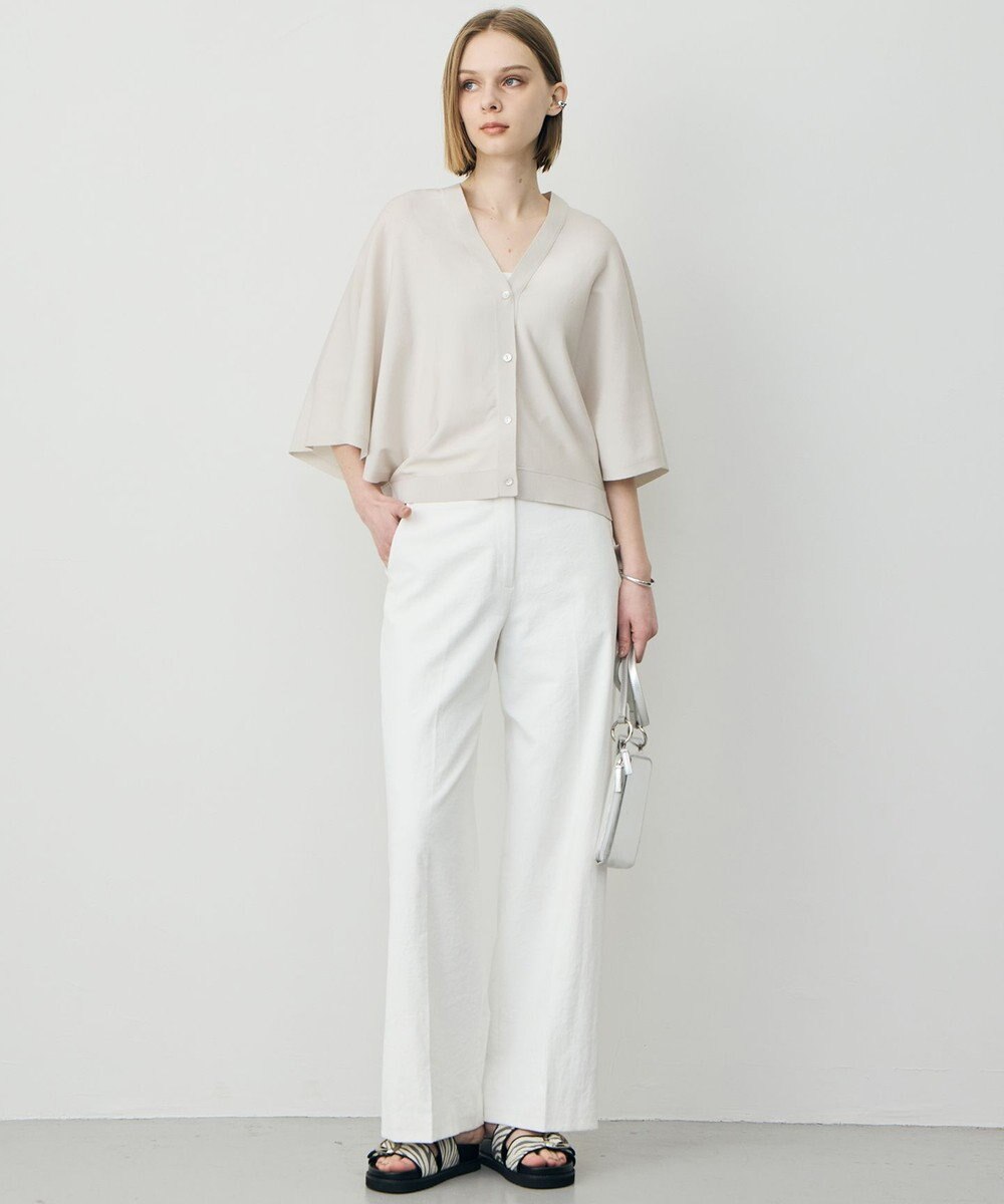 ICB L フライスリーブ Vネックカーディガン 