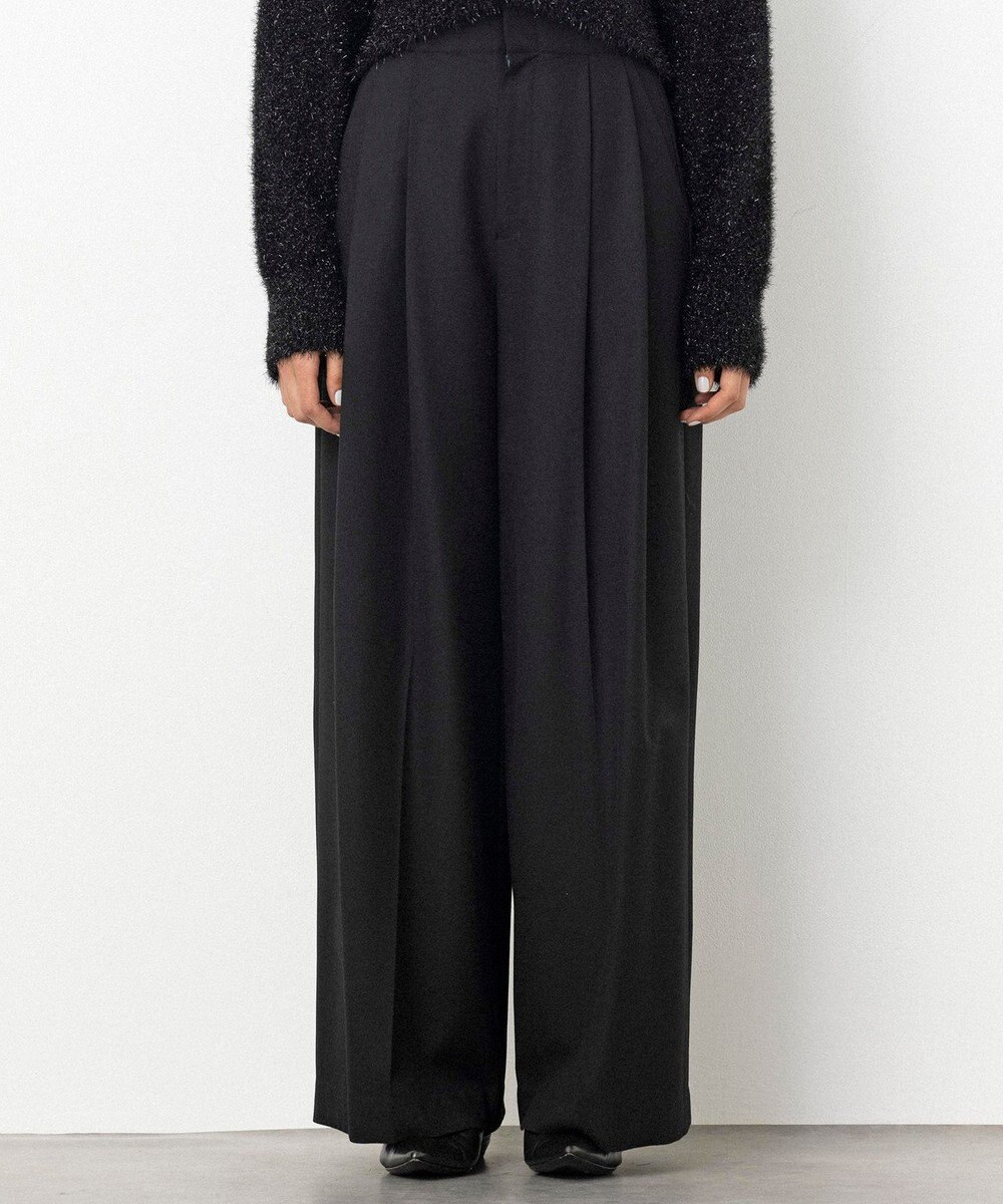 NAVE 【Nave・洗える】2WAYツイル ワイドパンツ 