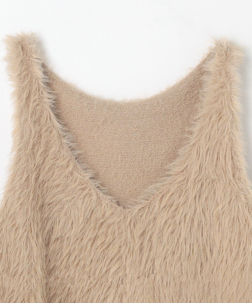 ANY ロングシャギーニットベスト 