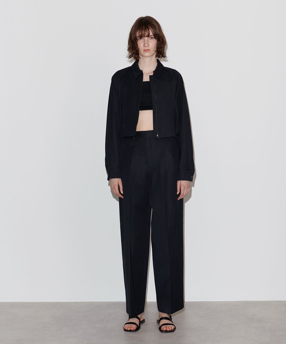 NAVE 【Nave　洗える】バルキーツイル   タックパンツ 