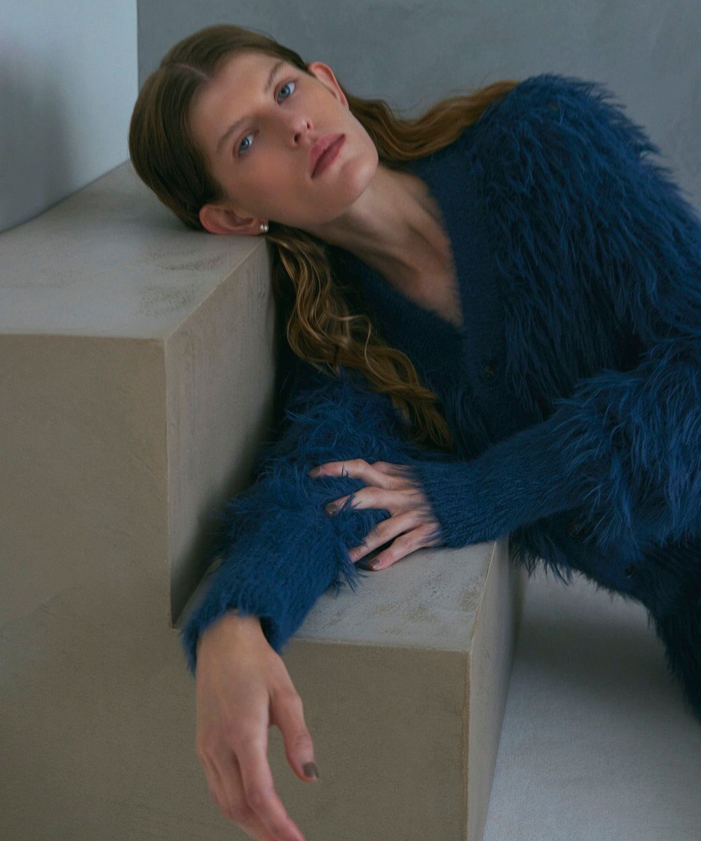 NAVE 【ReNAVE・洗える】メルティーシャギーニット カーディガン 