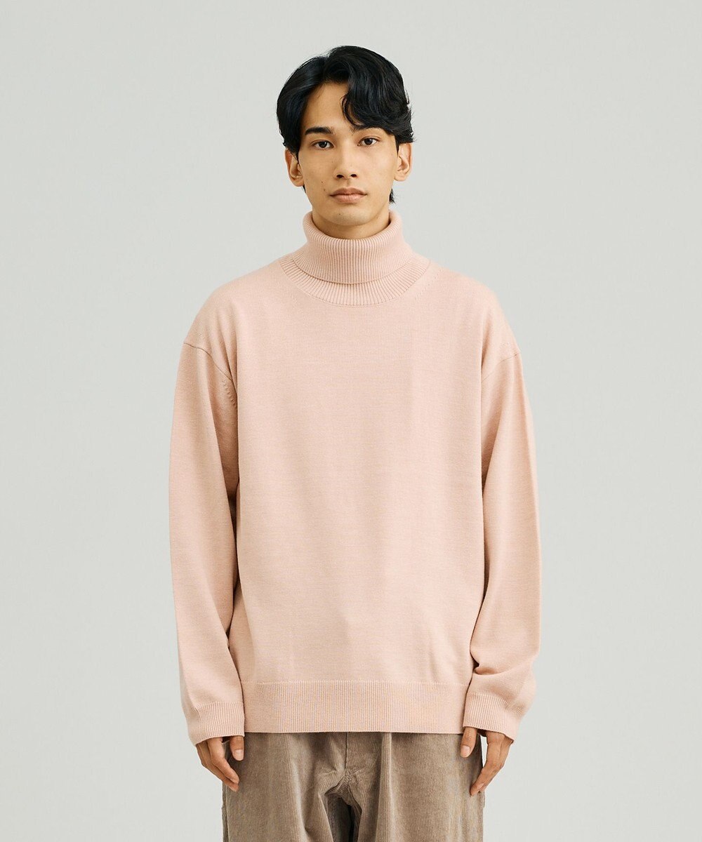 J.PRESS YORK STREET 【UNISEX】ANTI PILLING WOOL タートルニット 