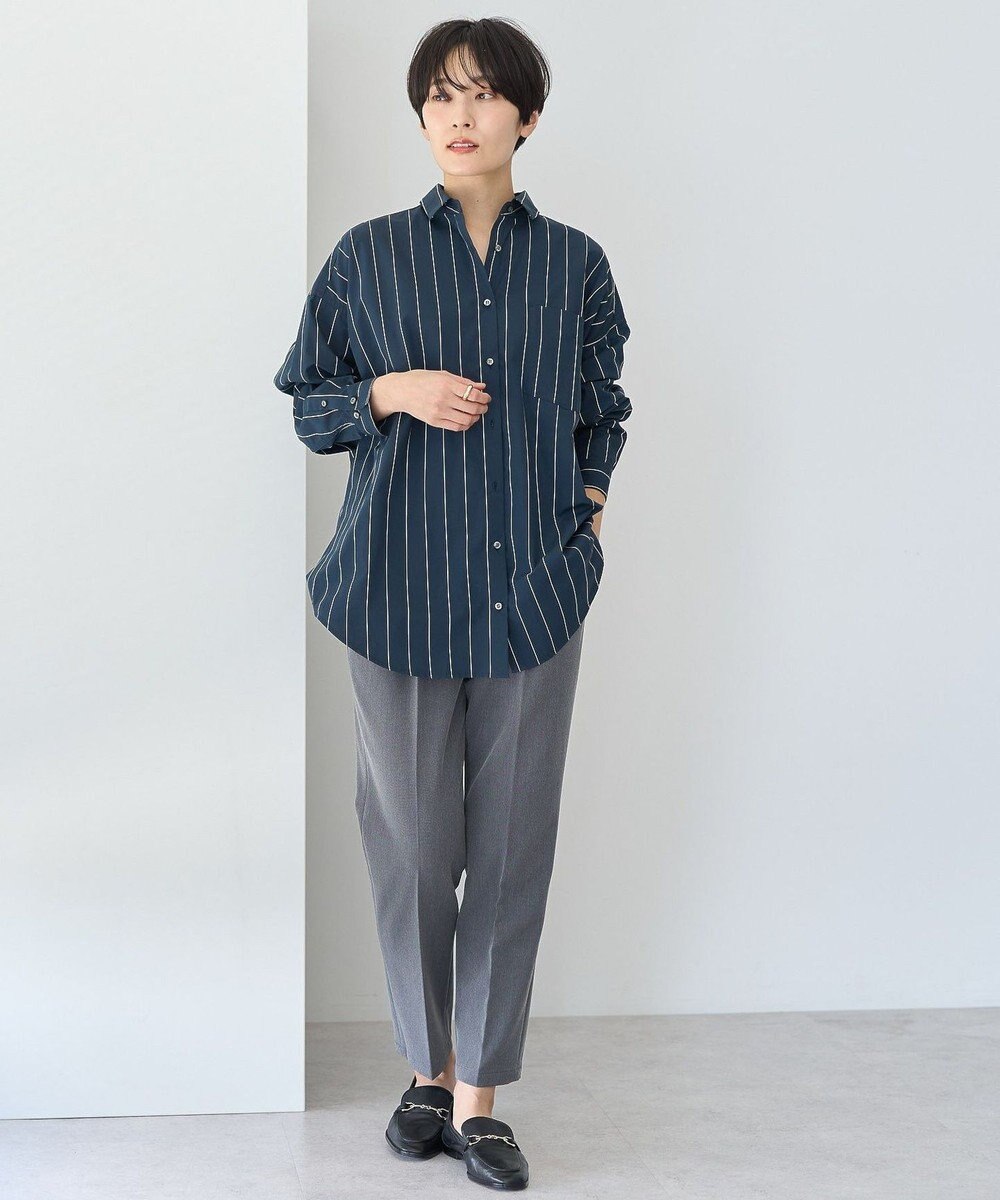 AMERICAN HOLIC ドビーストライプロングシャツ 