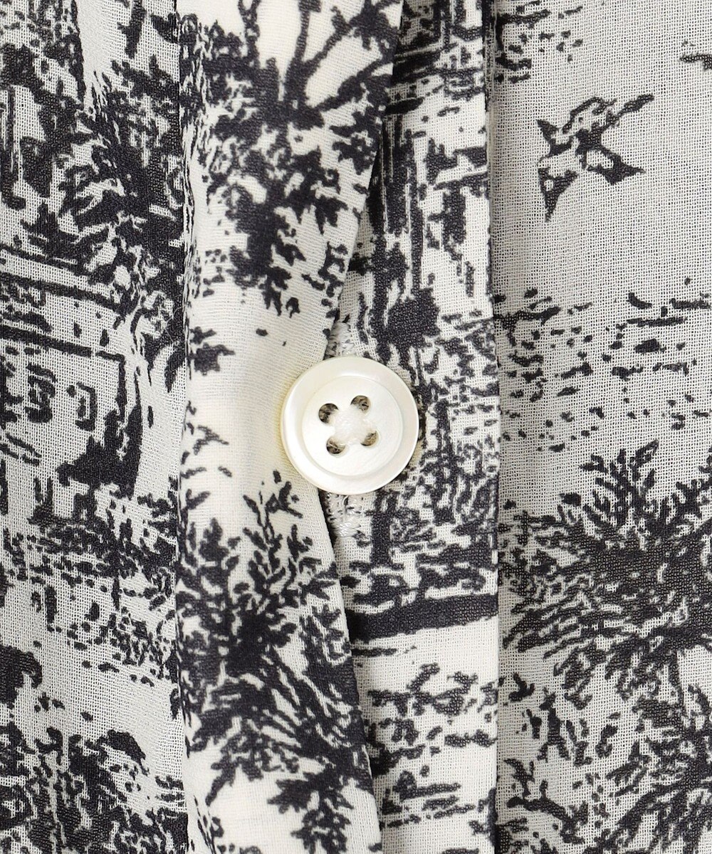 自由区 L 【洗える】ランドスケーププリント ワンピース 