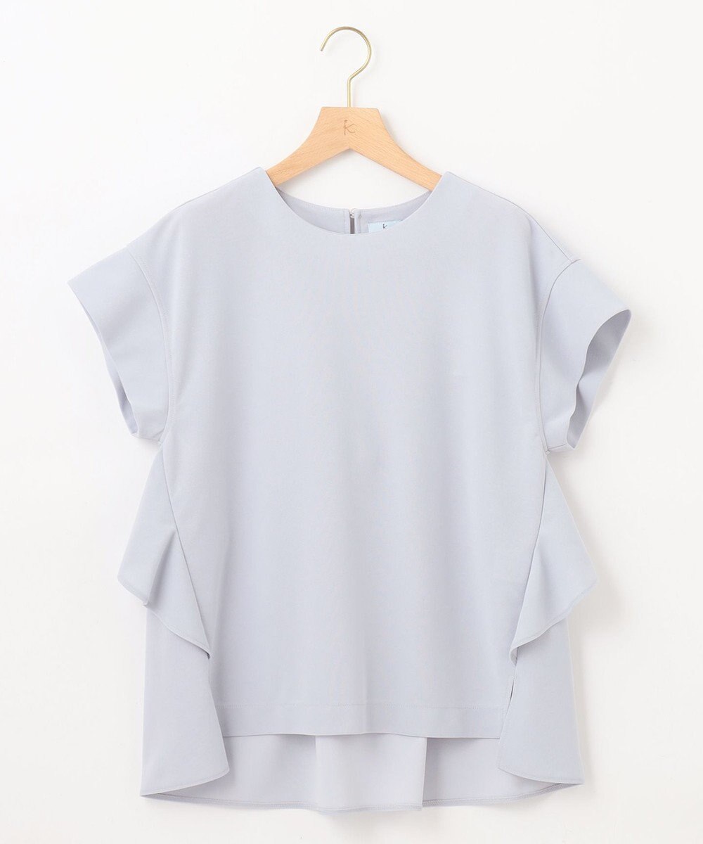 組曲 S 【接触冷感・UVケア】ライトアムンゼンジャージー フリルブラウス 