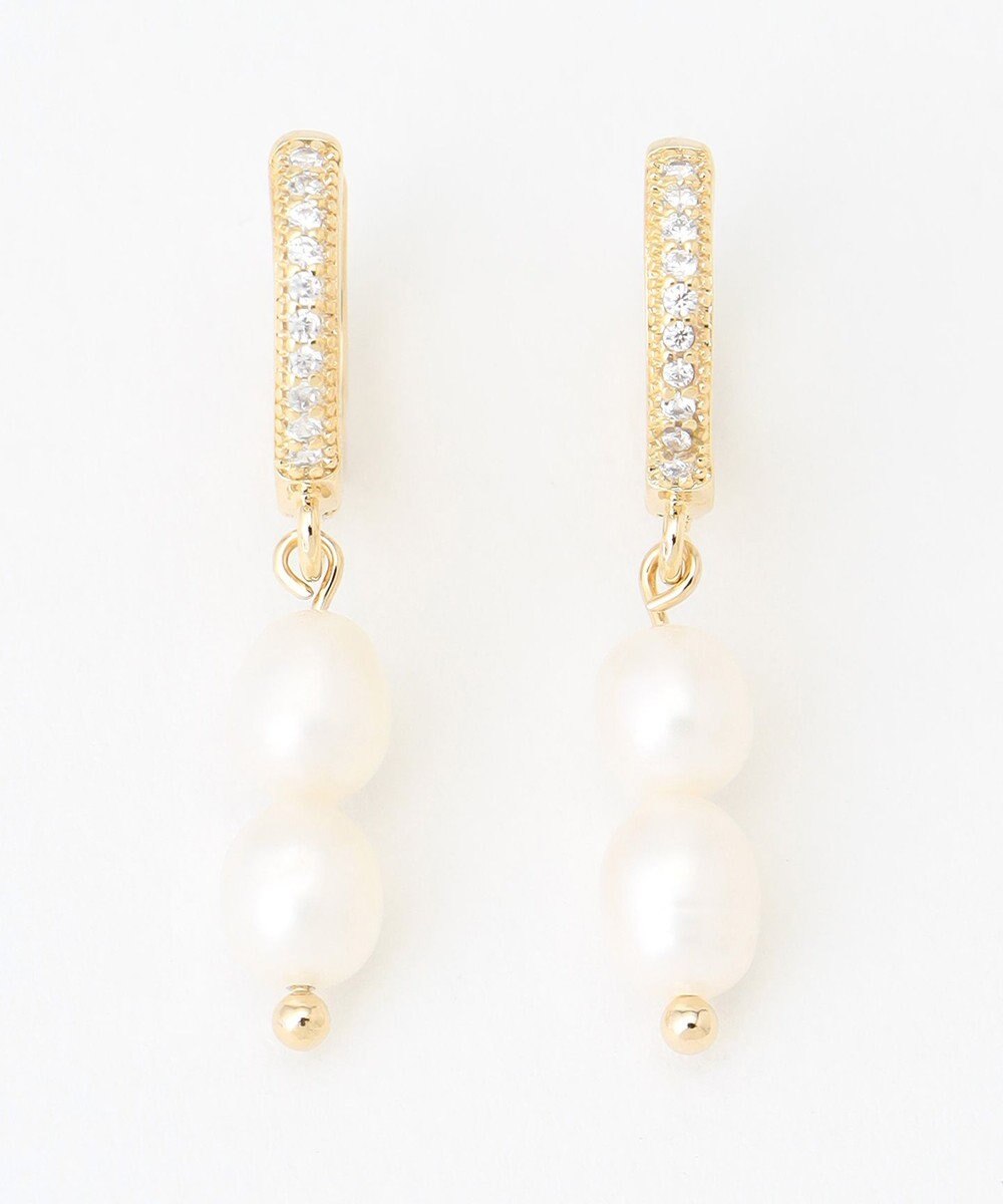 ANY 【WEB限定】ストーンリングパールピアス(両耳用) 