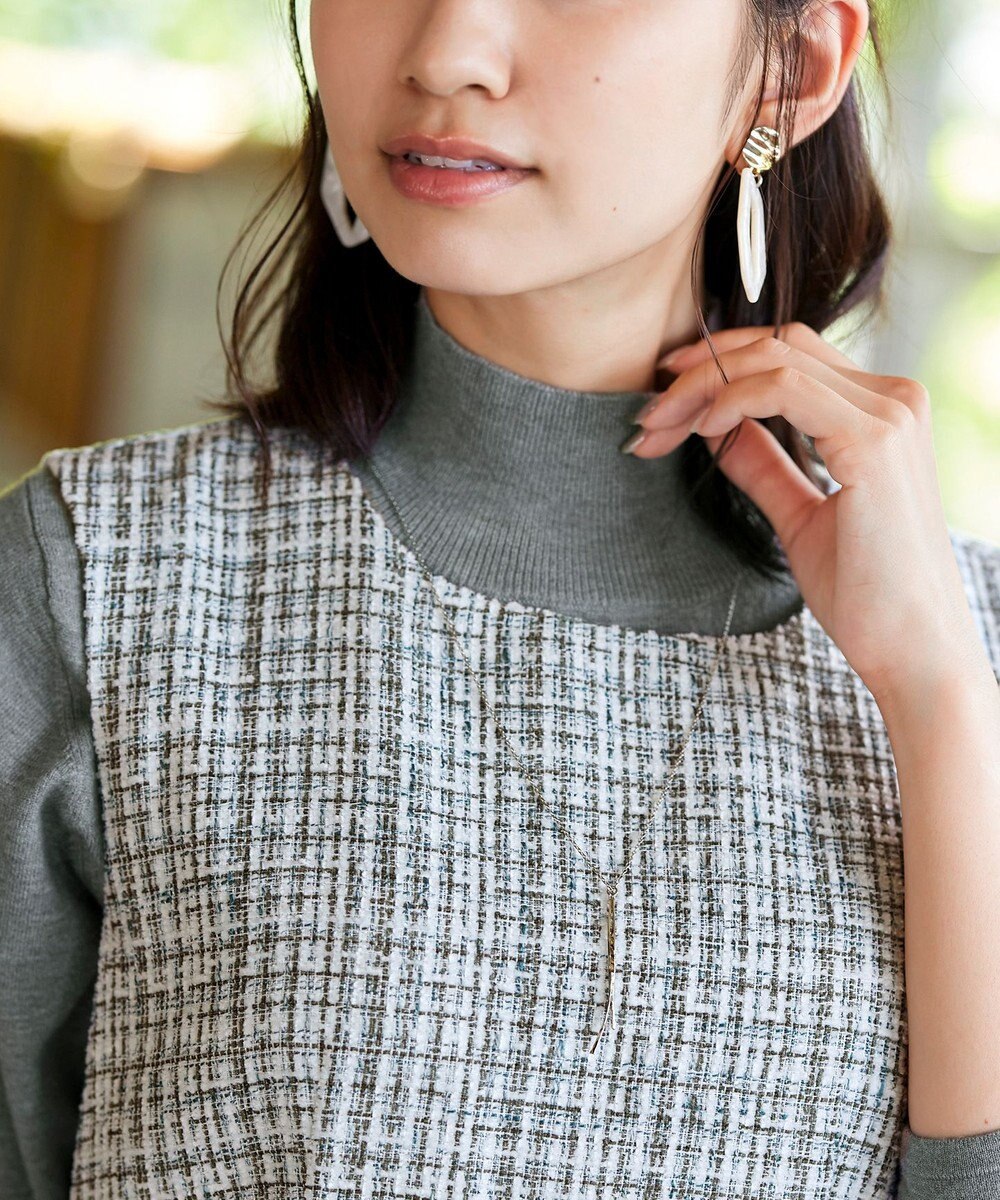 Tiaclasse 【洗える】大人華やかなツイードワンピース 