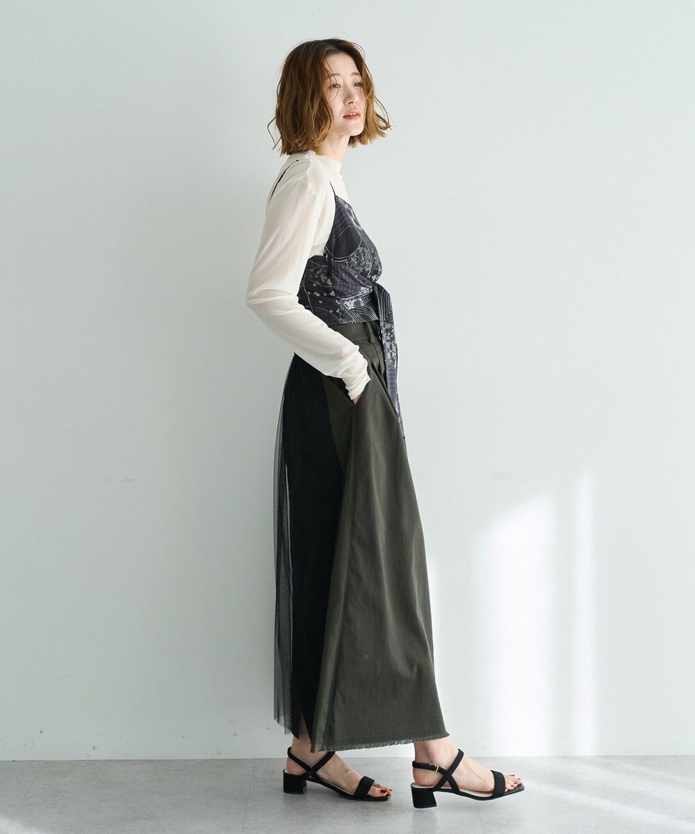 YECCA VECCA スカーフ柄オーバーキャミ 