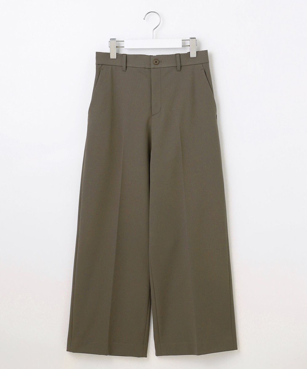 自由区 S 【撥水加工・洗える】TRギャバ裏起毛ワイド パンツ 