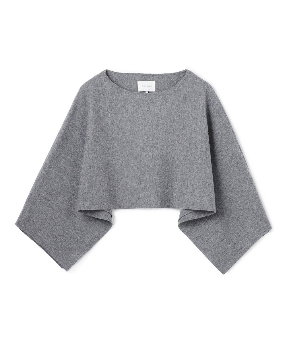 BEIGE， CHICORA / プルオーバーウールニットケープ 