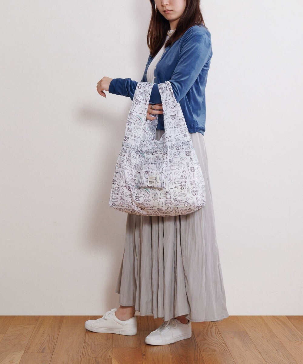 ACE BAGS & LUGGAGE 【折り畳み】 HAyU × ace. マルシェバッグ エコバッグ 猫柄 23L 17871 