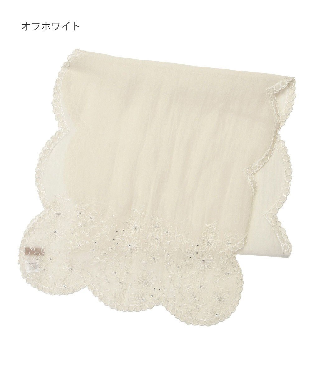 MOONBAT ルナルーチェ ロカ CHANDNI シルクコットン 花刺繍ストール 