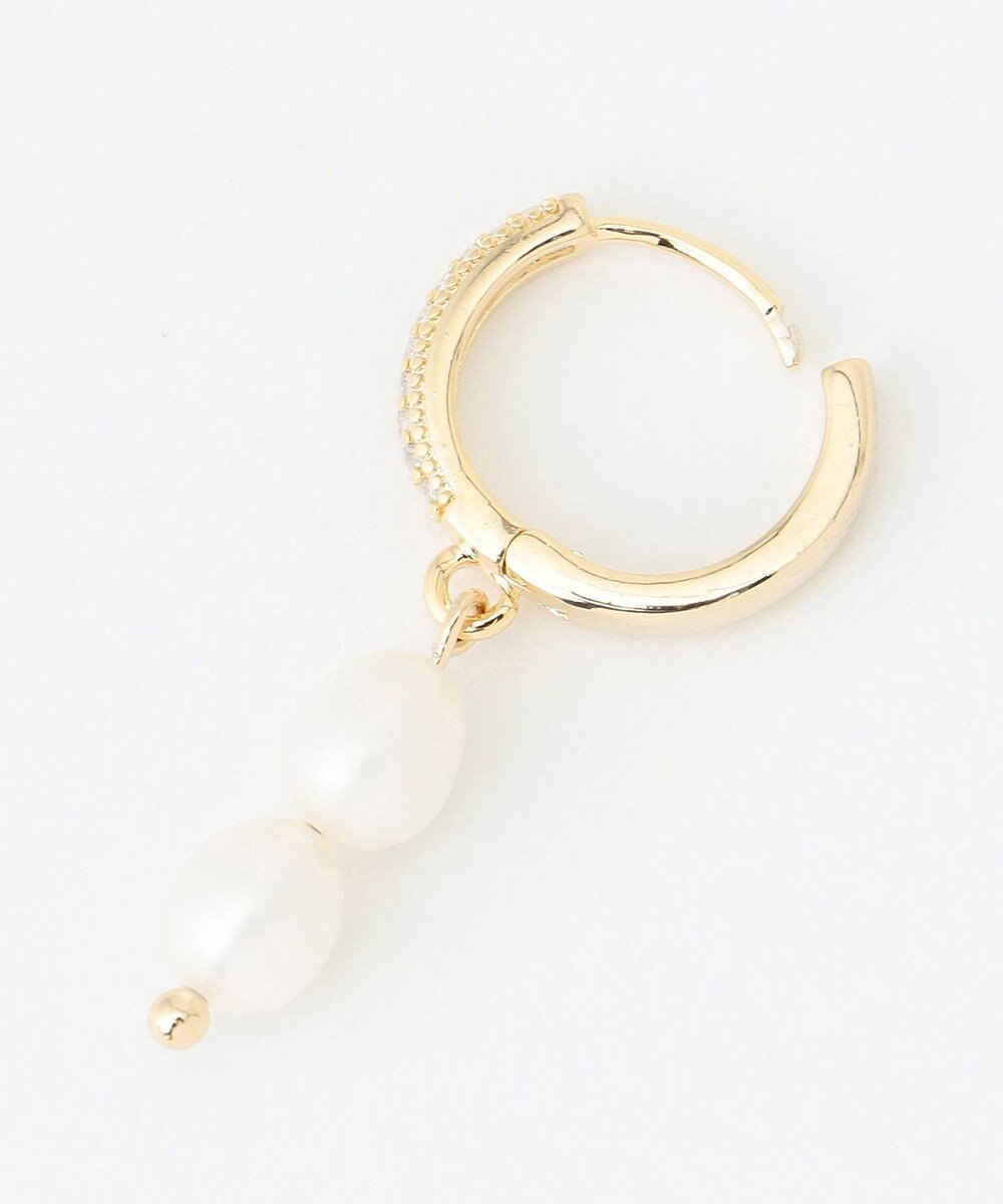 ANY 【WEB限定】ストーンリングパールピアス(両耳用) 