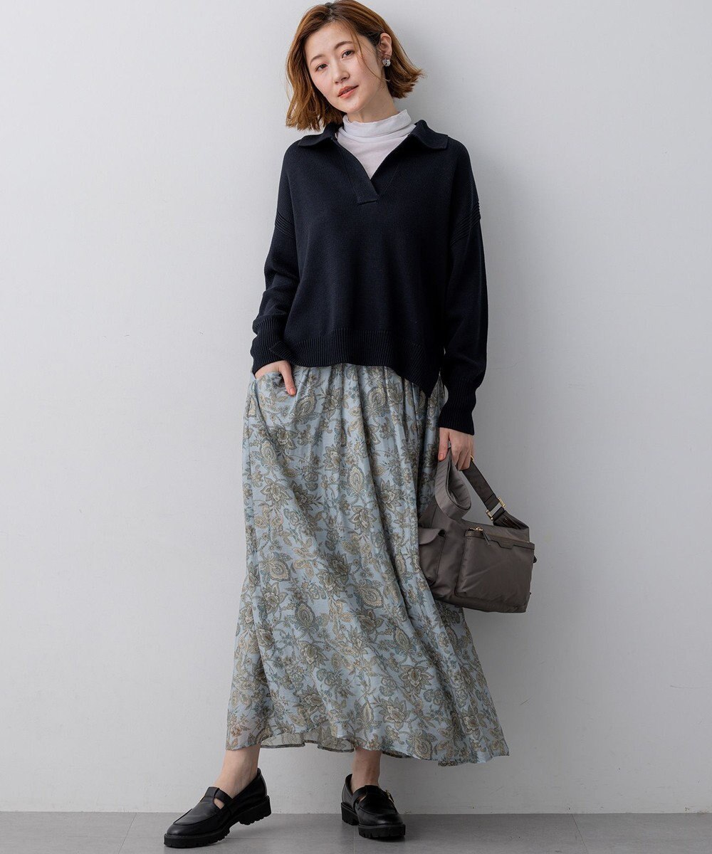 23区 【先行予約】コットンギマ スキッパー ニット 