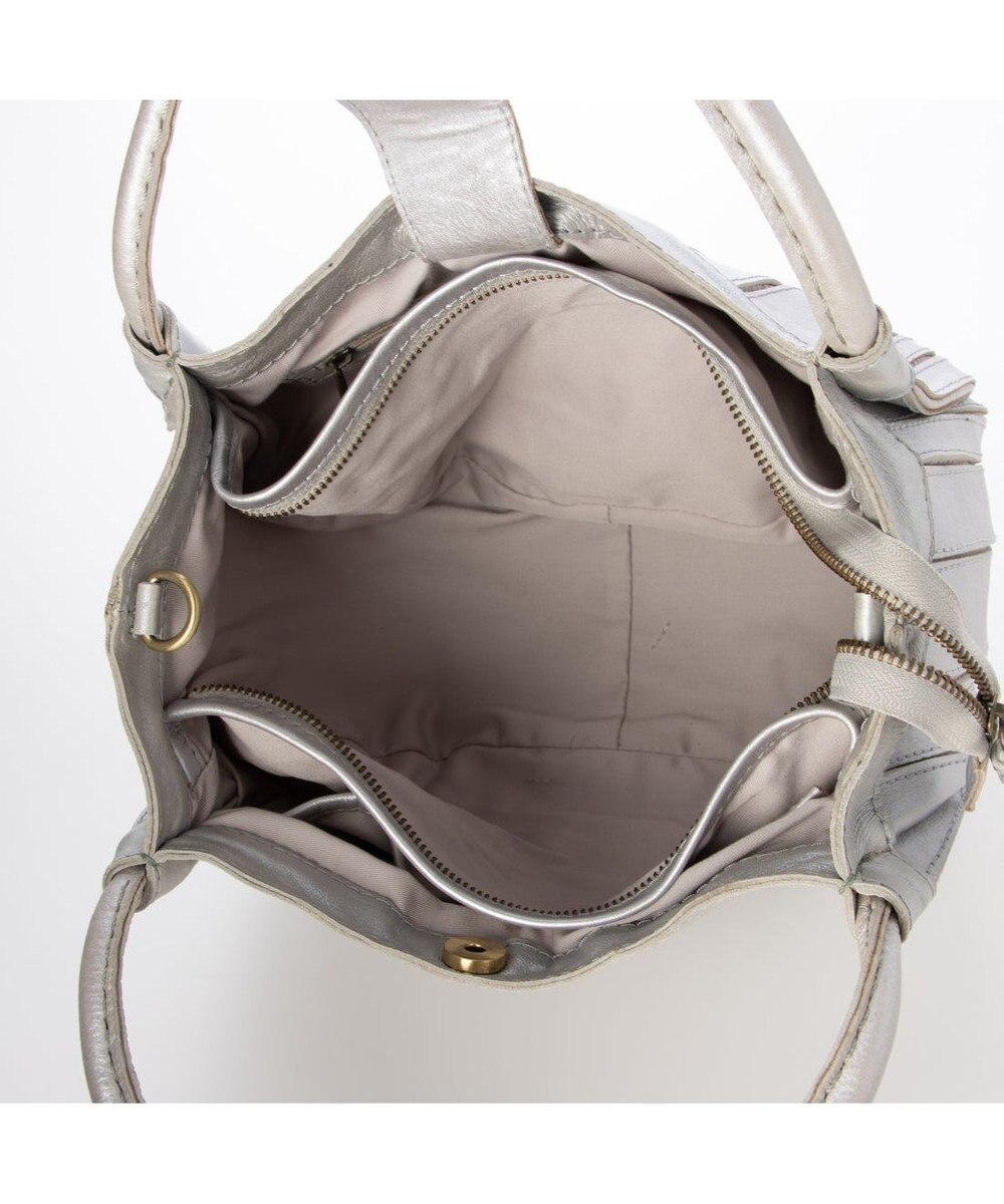 UNBILLION ピークスピーク PEAKS PEAK / ソフトレザーマルチストライプラウンド2wayバッグ 